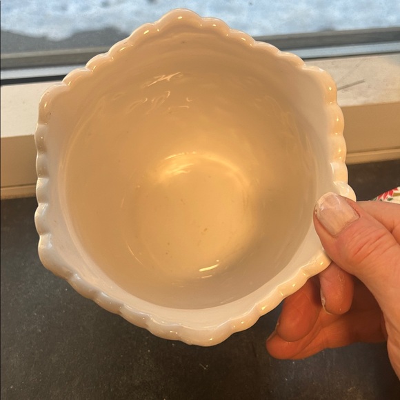 Colorful Ceramic Planter with Butterflies and Flowers - Picture 4 of 5